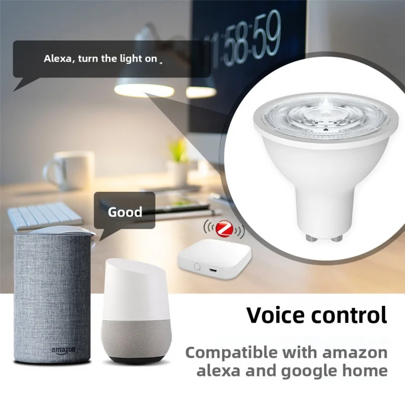 Tuya ZigBee Smart LED Spotlight (GU10) - RGBCW Dimmable | 5W | Smart Light Bulb | App Control