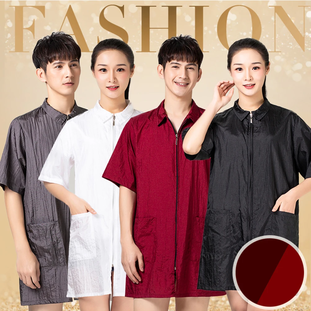 

Waterproof and Breathable Hair Dyed Clothes Dyeing Clothess Hairdresser Uniform Technician Overalls Beauty Salon