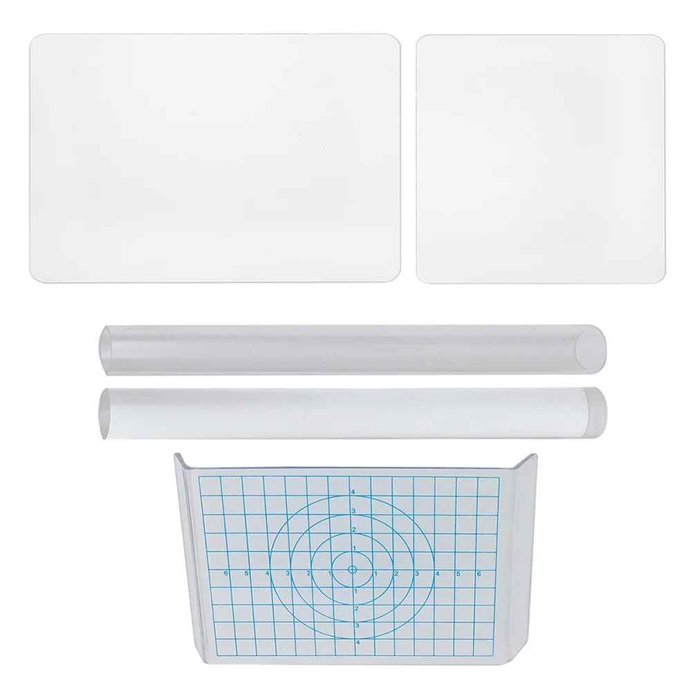 

1 set 1 Set Acrylic Clay Rollers Pottery Modeling Tools Diy Sculpting Supplies Hollow Solid Backing Board Clay Hand Tools