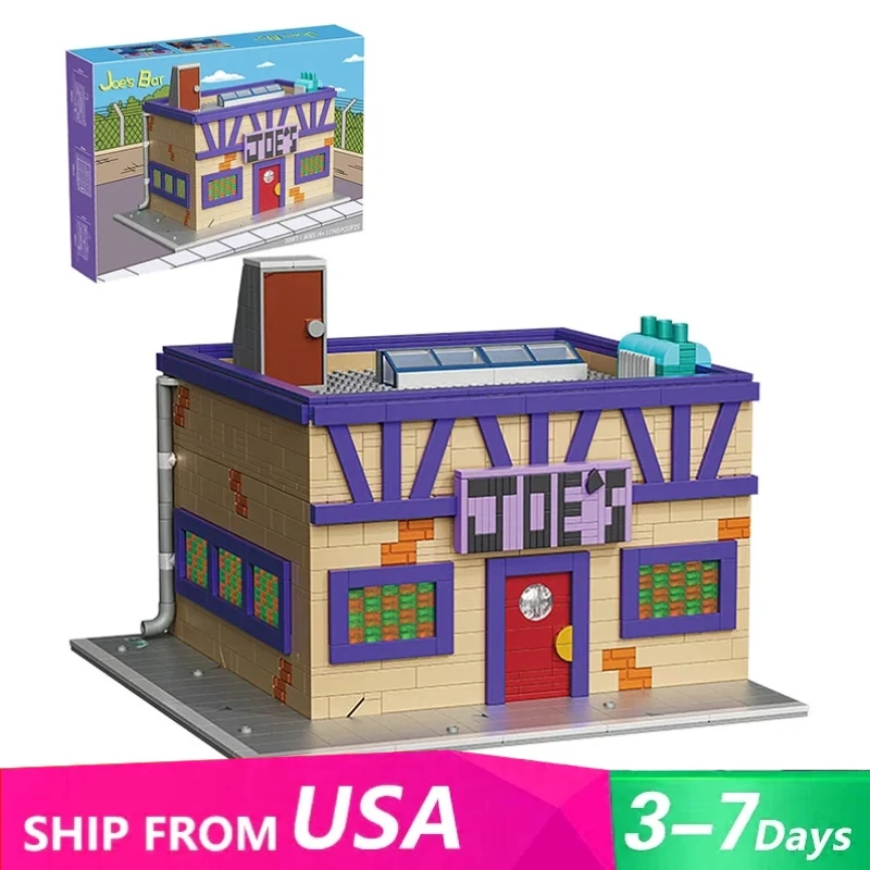 1748 Uds. Joe's Bar bloques de construcción MOC Anime película taberna arquitectura Modular modelo ladrillo montaje rompecabezas juguete para regalo para chico adulto