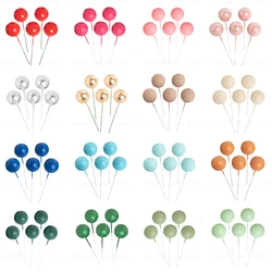 5Pcs Balls Cake Toppers Gold Silver Sage Green Cupcake Cake Topper Balls for Birthday Party Wedding Baby Shower Decorations