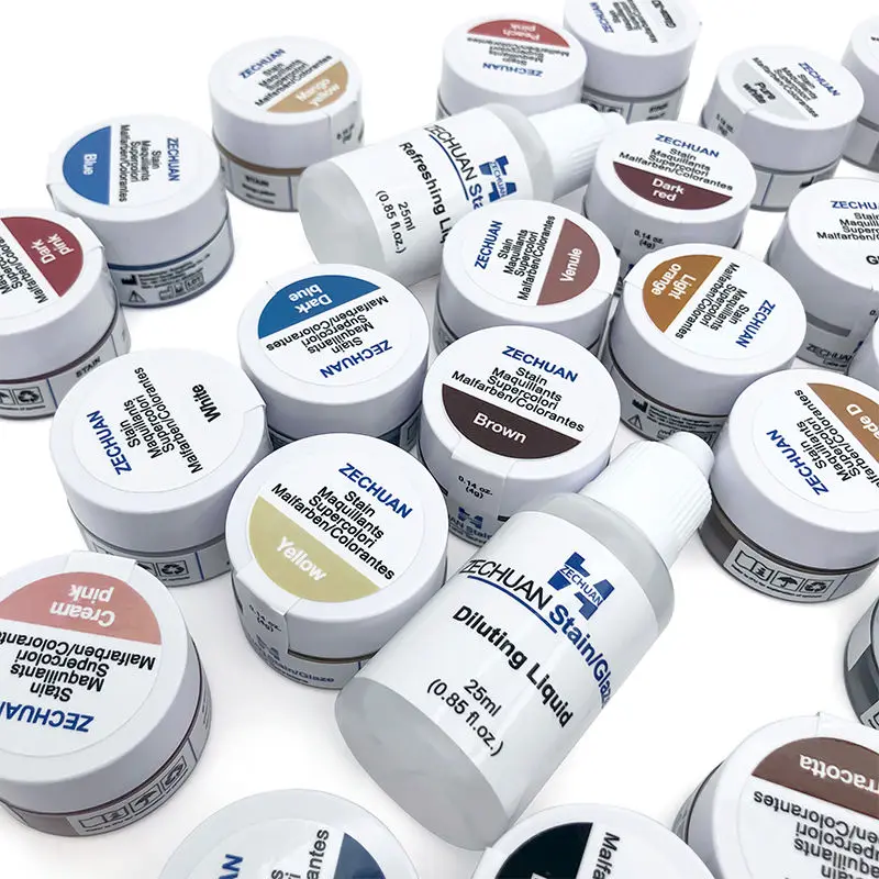 Dyeing Glaze Paste Ceramic Dental Coloring Glaze Essential Good Material Suitable for Teaching Dyeing Dental Accessoire Material