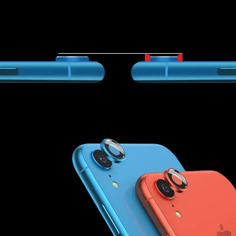 Metal Camera Protector para iPhone, Lens Ring, Vidro Temperado, Back Screen Protector, XR, SE, 2, 3, SE2, 4, SE3, 2022, 2024