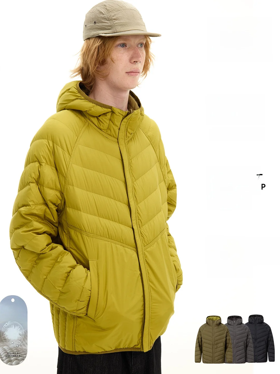 

Brave Flng Goose down Lightweight Ribbed Double-Sided Wear Hooded Outdoor Warm Couple Commuting Polyester Fiber