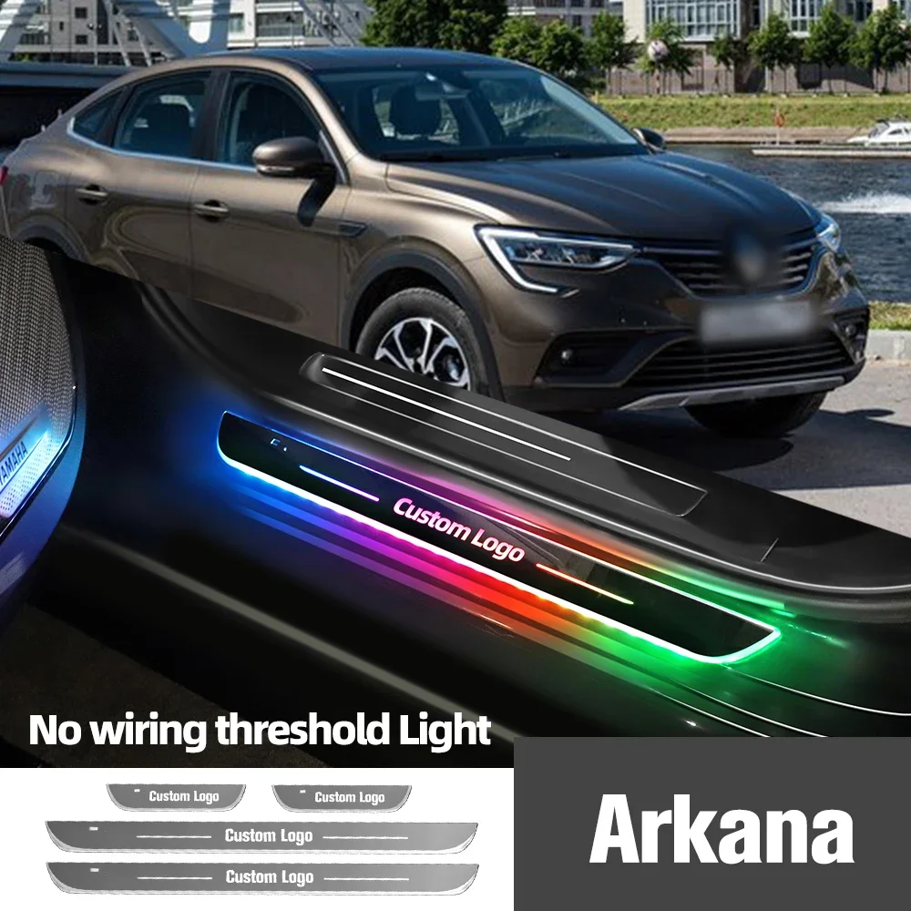 

For Arkana Xm3 2018-2023 2020 2021 2022 Car Door Sill Light Customized Logo Led Welcome Threshold Pedal Lamp Accessories