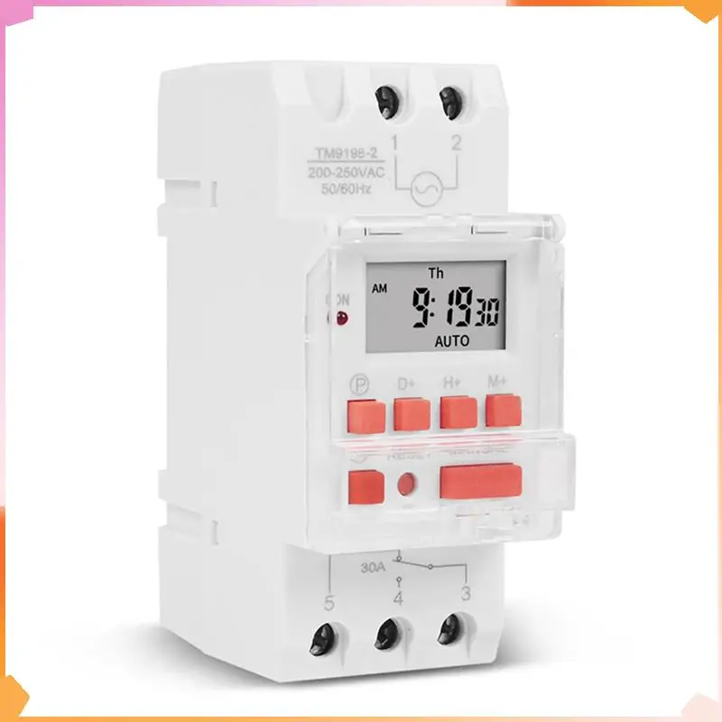 B94A 6X SINOTIMER TM919B 220V 30A Programmierbare Digitale Zeitschaltuhr DIN Automatische Zyklus Timing Controller Für Lichter, Fans
