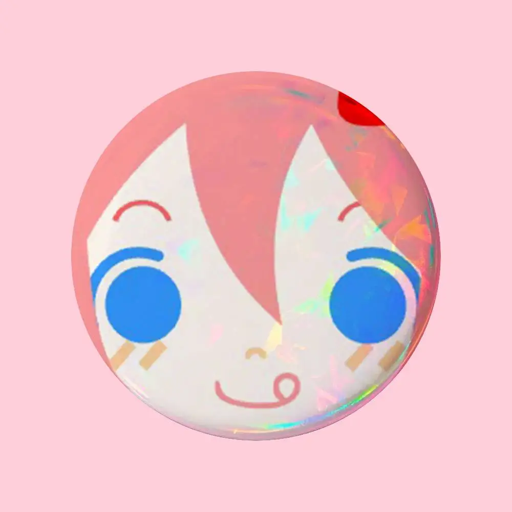 Cartoon-Spielfigur Sayori Anstecknadeln 25 32 44 58 75 mm Runde Cosplay-Pins Taschendekoration Fans Sammlerstücke Freunde Geschenke Brosche Souvenir – Detail 7