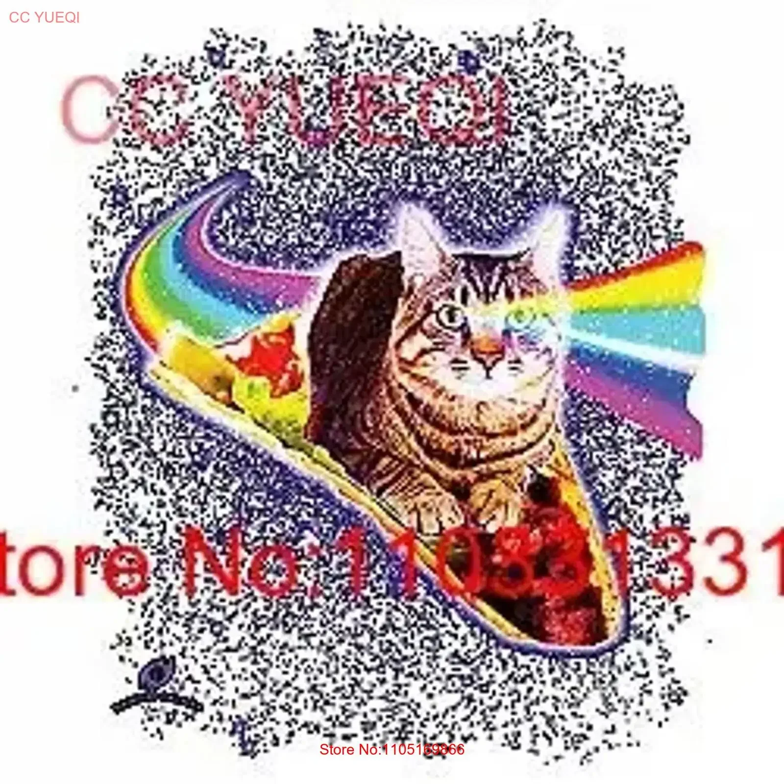 T Shirt S to 2XL 3XL TACO CAT SPACE tabby rainbow fun adult vintage Washed Top For Everyday Wear streetwear Casual Soft fashion