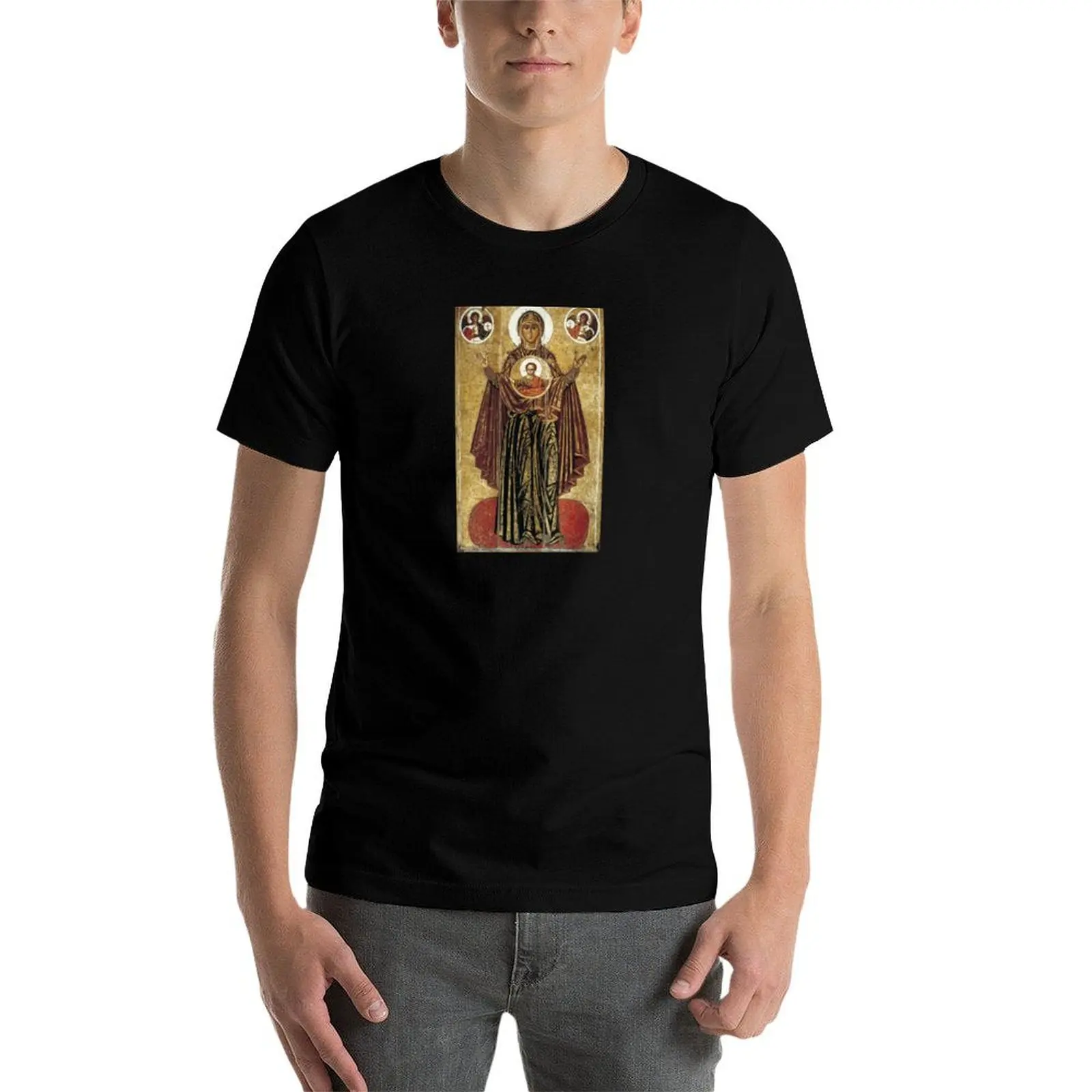 Camiseta grande Panagia do século 13 de Yaroslavl, camisa personalizada de secagem rápida, camisetas vintage, roupas masculinas