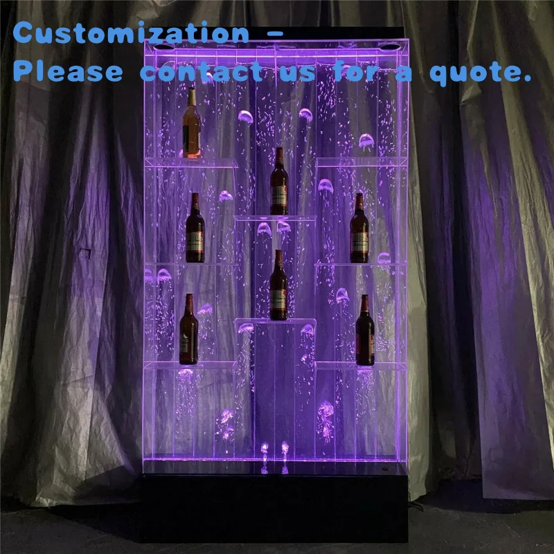 

на заказ.Фортан Домашний декор Пузырьковая настенная панель Светодиодный светильник на заказ Бар Паб Дизайн аквариума Светодиодные полки и дисплей для вина