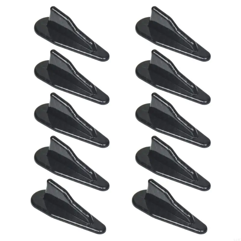 U13C Upgraded Fish Fin Spoiler 10Pcs Universal Black Color Car Roof Fish Fin Spoiler Wing set Vortex Generators for Vehicle