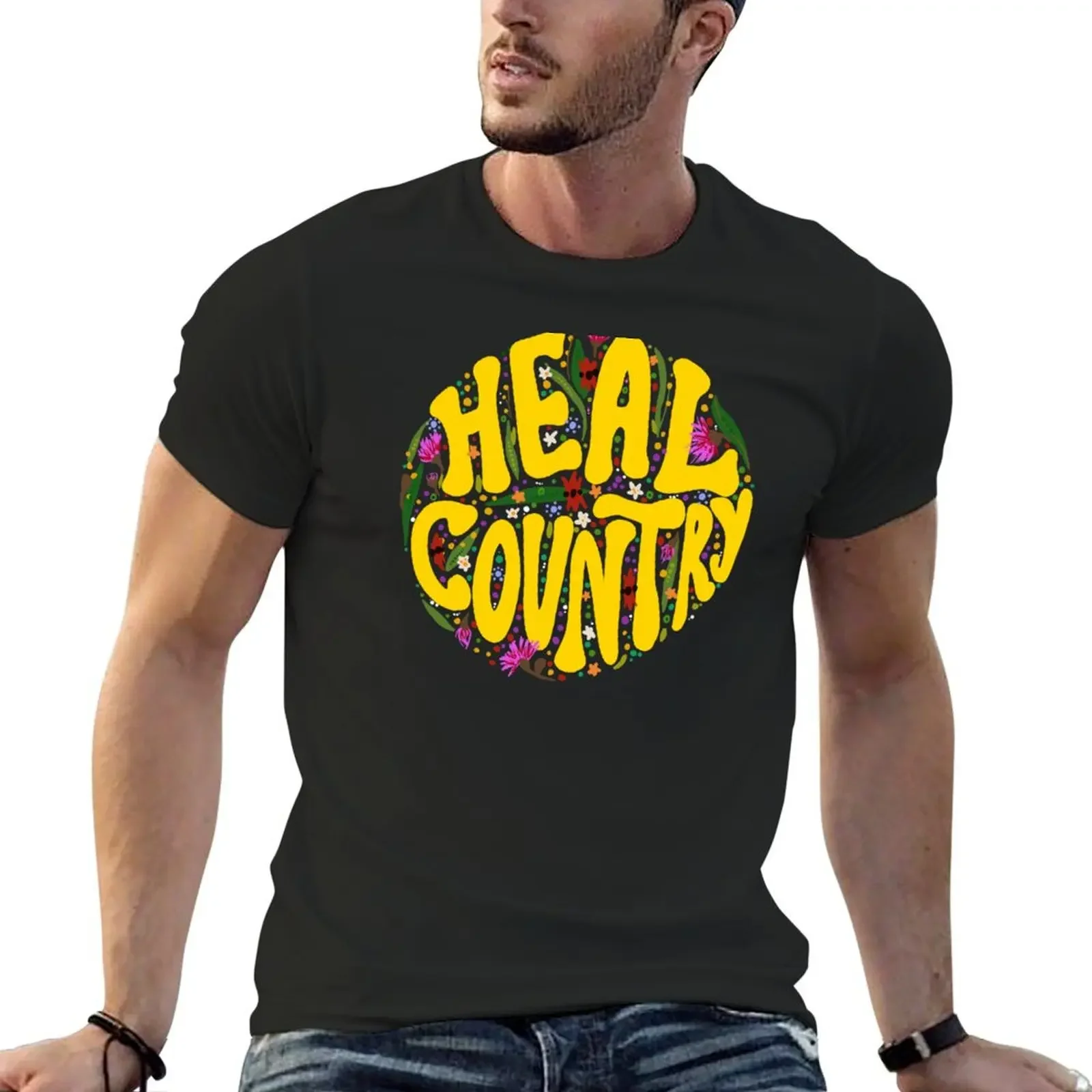 

Heal Country NAIDOC 2021 - yellow T-Shirt designer shirts shirts graphic tee anime clothes summer top anime shirts men