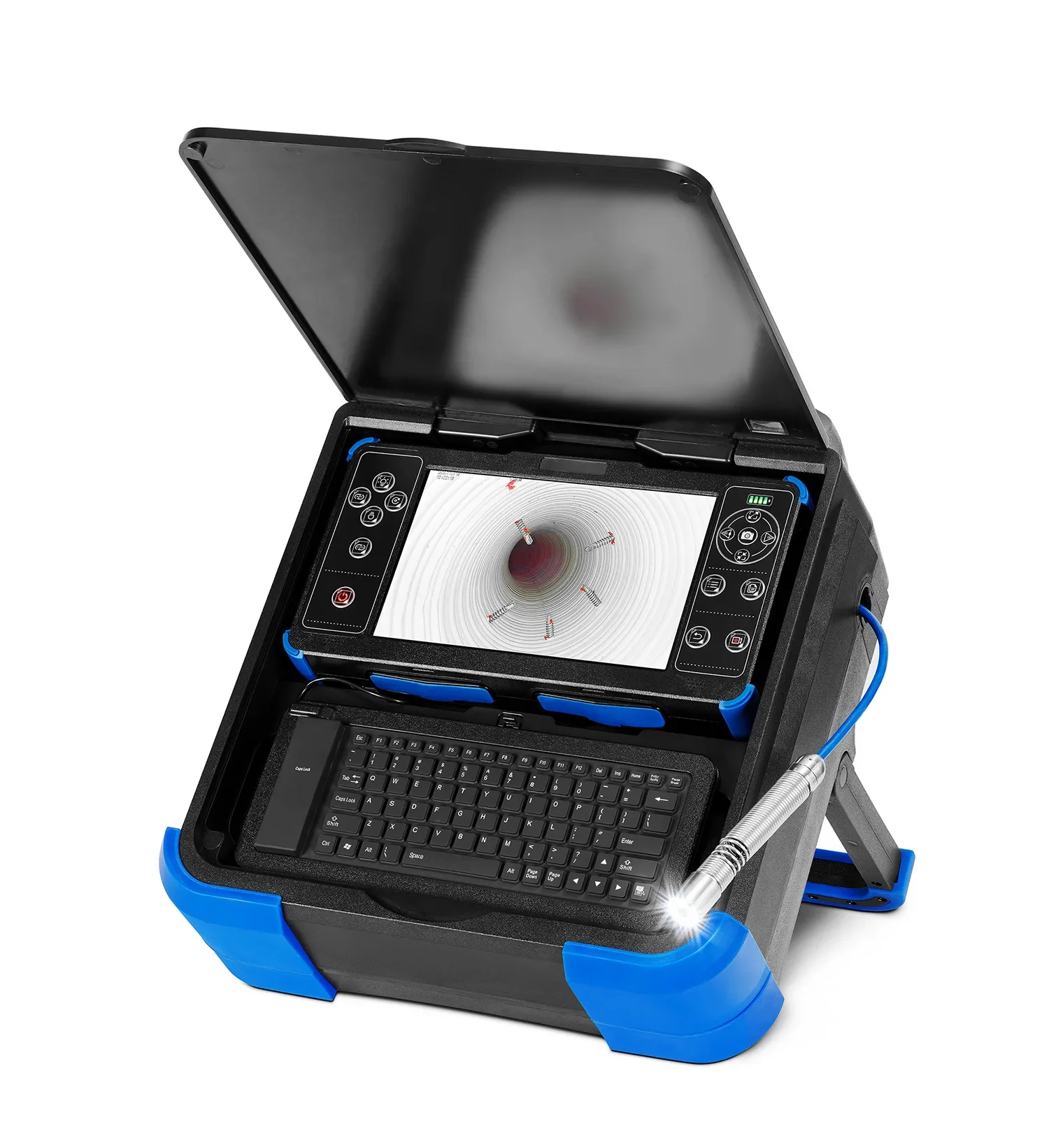 متوفر في المخزون Wopson HD 28 مللي متر كاميرا فحص الأنابيب المائلة 512 هرتز محدد كاميرا الصرف الصحي 360 CMOS الاستشعار SD بطاقة تخزين H.265 فيديو #4