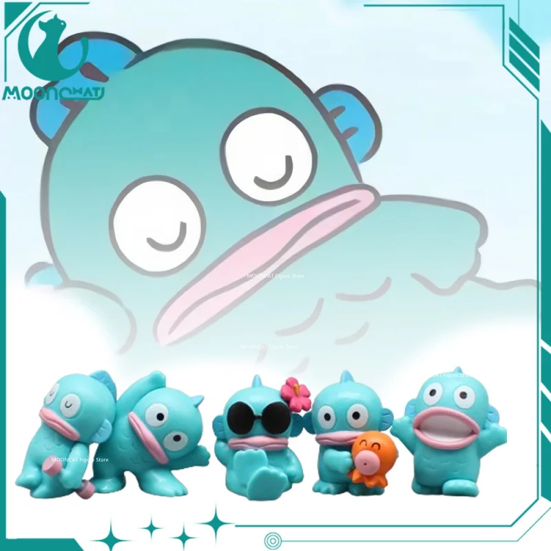 

5Pcs Sanrio Cute Hangyodon Anime Figure Ugly Fish Action Figurine Desk Decora Cartoon Kawaii Collection Doll Toy Birthday Gift