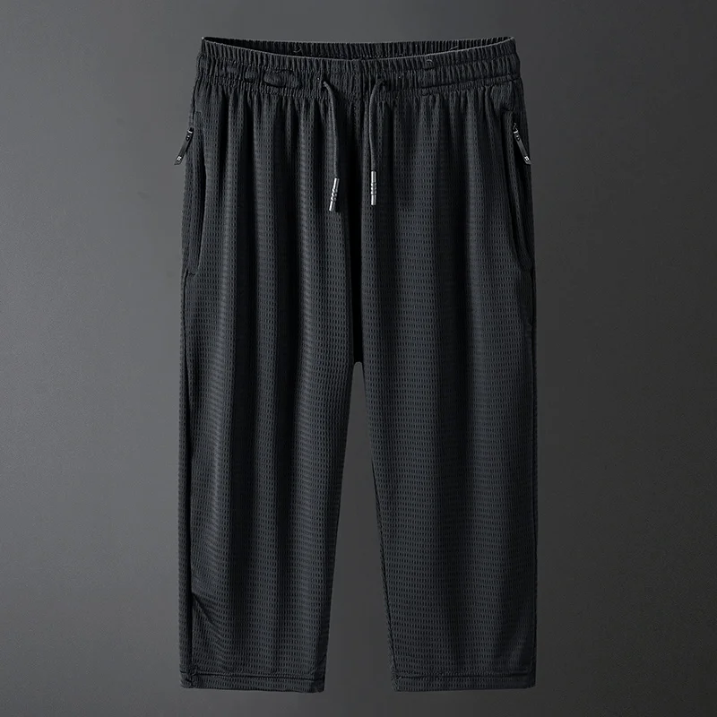 

Men's Summer Casual Camouflage Seven-Foot Pants Breathable Ice Silk Thin Qui Dry Spor plus Size Straight Leg Pants
