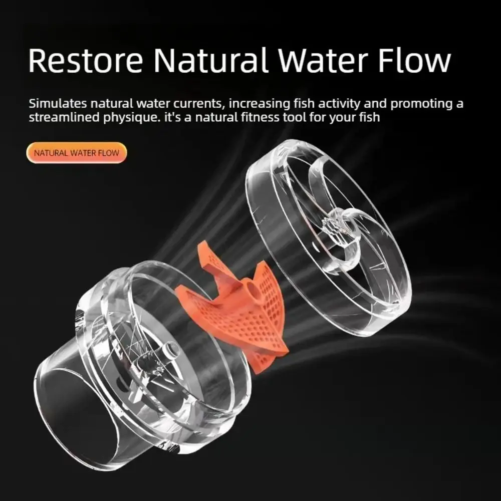 Plastic Wave Maker Nozzle 360° Rotatable DIY Return Flow Connector Orange Tank Mod Accessory Side Filter Tank