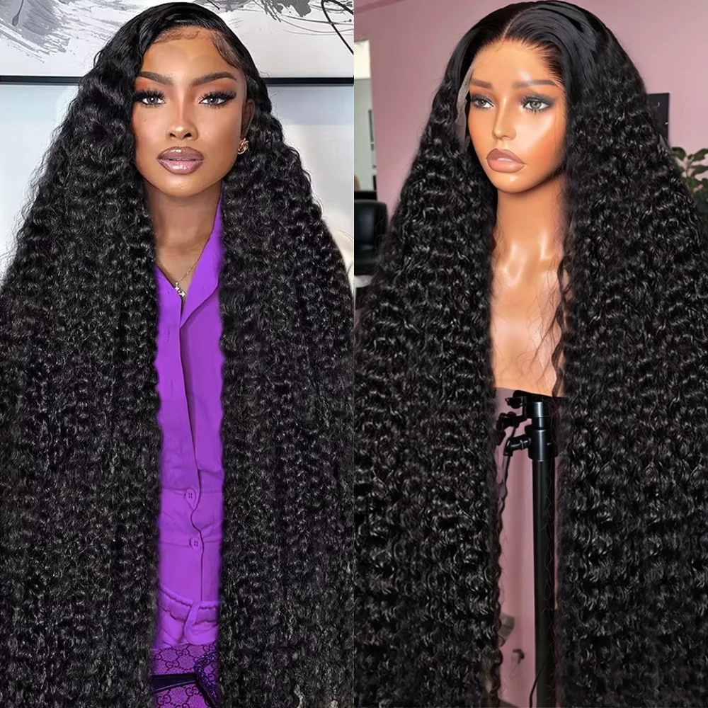

200 Density HD Lace Front Human Hair Wigs Deep Wave 13x4 13x6 HD Lace Front Human Hair Wigs Pre plucked Hair For Women 46 Inch