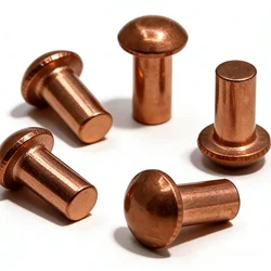GB867 M1.5 M2 M2.5 M3 M4 M5 M6 M8 Round Head Solid Copper Rivet Self-plugging Rivet Fasteners