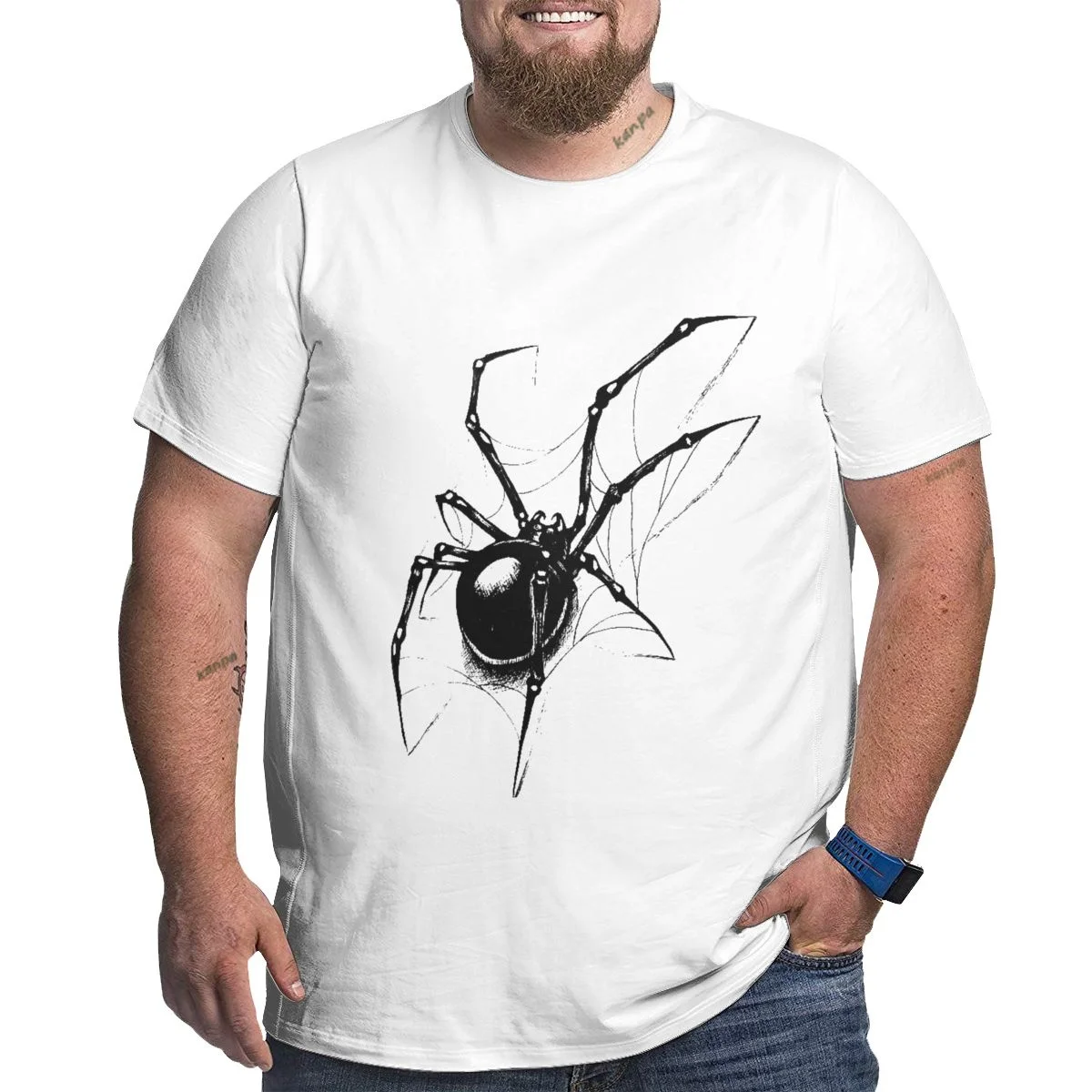 white t shirt 6xl Hyper realistic Spider T-shirt cute tops oversized aesthetic clothes t shirts for men graphic 5xl