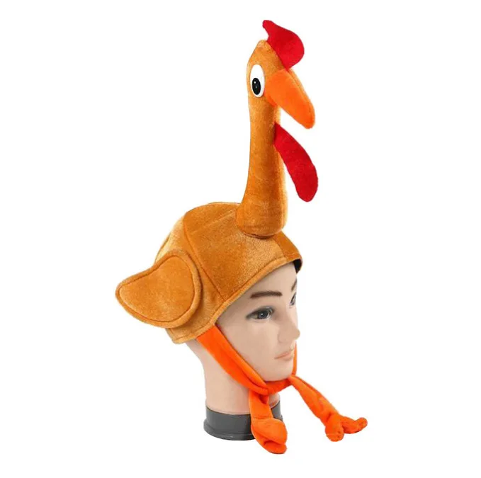 

Carnival Chicken Leg Hat Christmas Thanksgiving Decoration Turkey Hat Adult Carnival Hat Party Festive Cap Funny Hats1