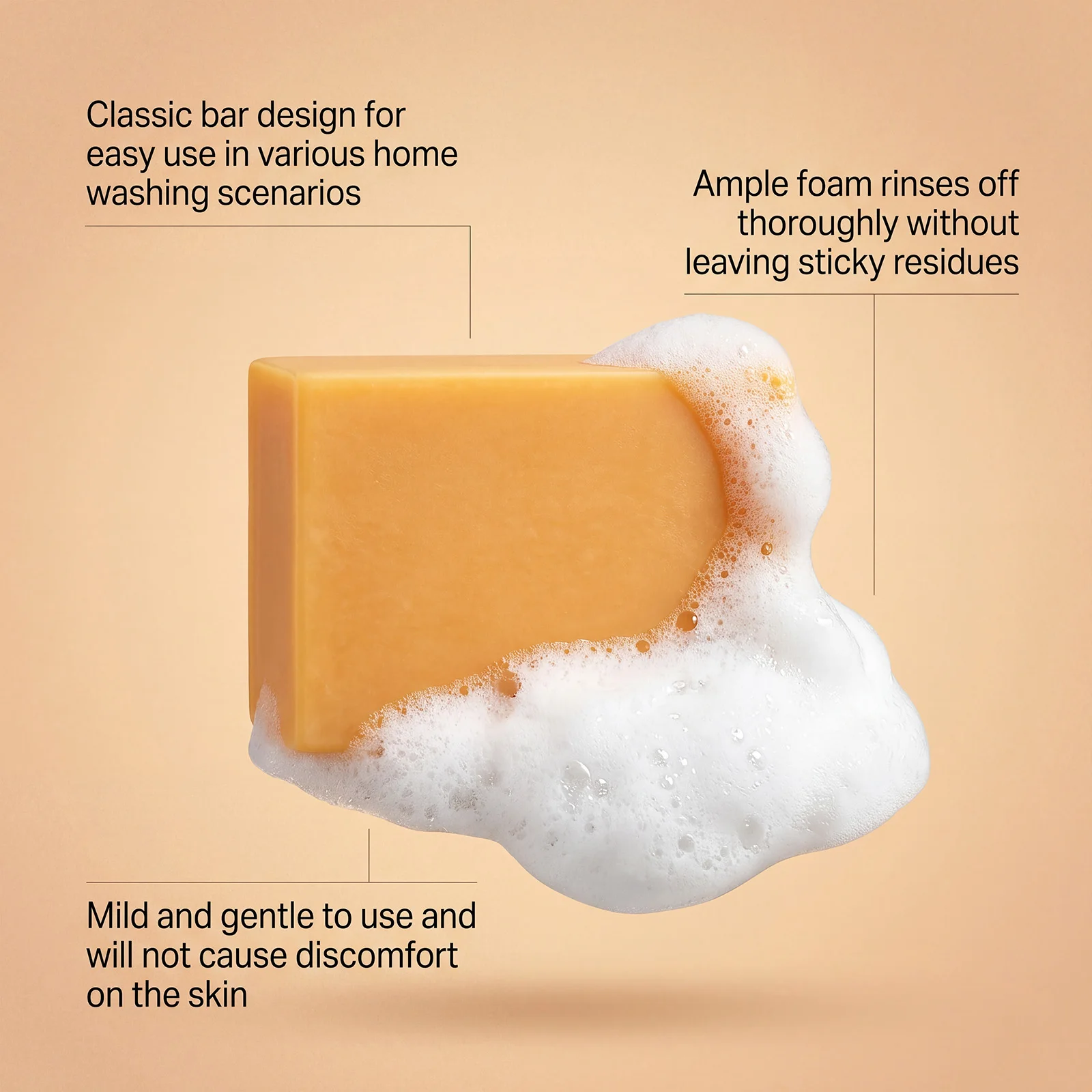 

Persimmon Bath Soap Deep Cleanse Remove Body Excess Oil Refresh Skin Lasting Moisturize Fruity Scent Bathing Experience Soap Bar