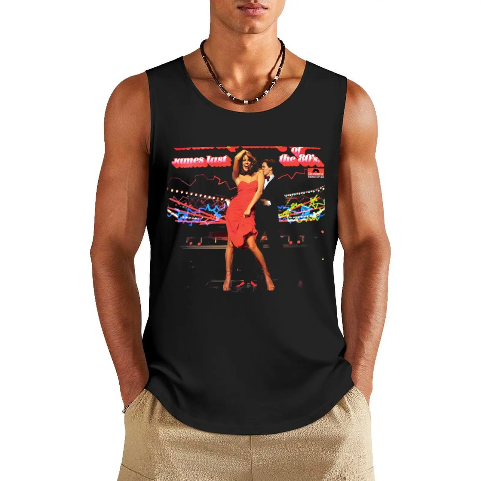 JAMES LAST NON STOP 80S - RETRO LP SLEEVE Tank Top T-shirt sports clothes for men summer