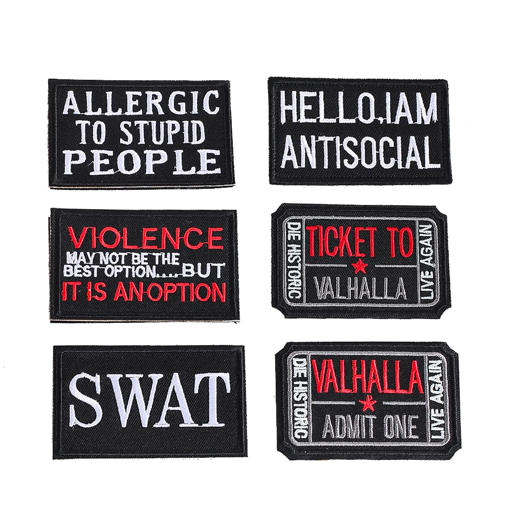 Klett-Stickerei-Patch-Set, taktische Moral-Patches für Jacke, Rucksack, Hut, Militär-Stil, DIY-Dekoration, abnehmbare Ausrüstung – Detail 2