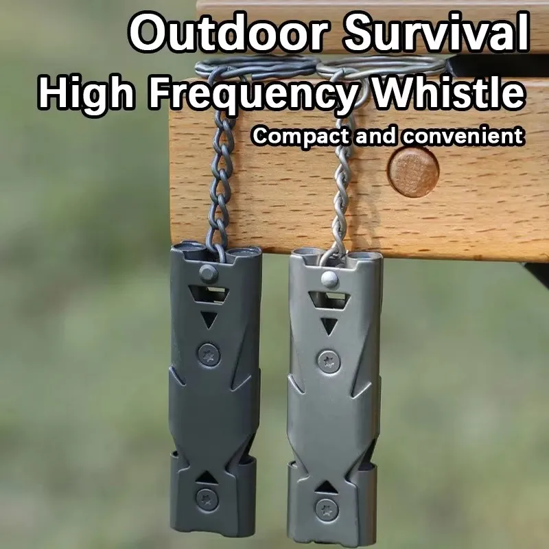 Portable Whistle 180 Db Double Tube Lifesaving Emergency SOS Safety Survival Tool Kit Outdoor Camping Equipment Referee Whistle