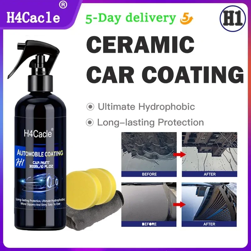 H1 Ceramic Car Coating Quick Detail Spray-Extend Protection of Waxes Sealants Coating Quick Waterless Paint Care car wax