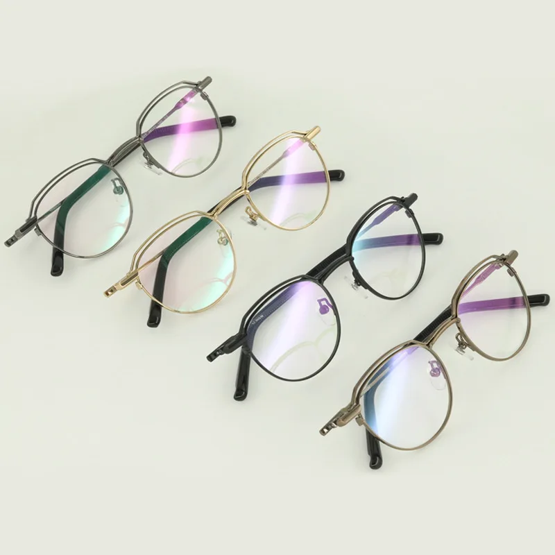 

Pure titanium glasses frame women's large face myopia glasses ultra-light retro round frame pure titanium glasses frame