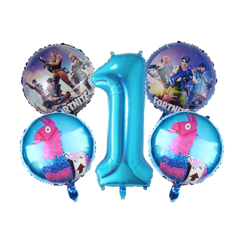 

Fortnites Birthday Balloons Set Number Balloon Suit Foil Ballon Cartoon Birthday Party Supplie Decorative Tools Baby Shower Gift