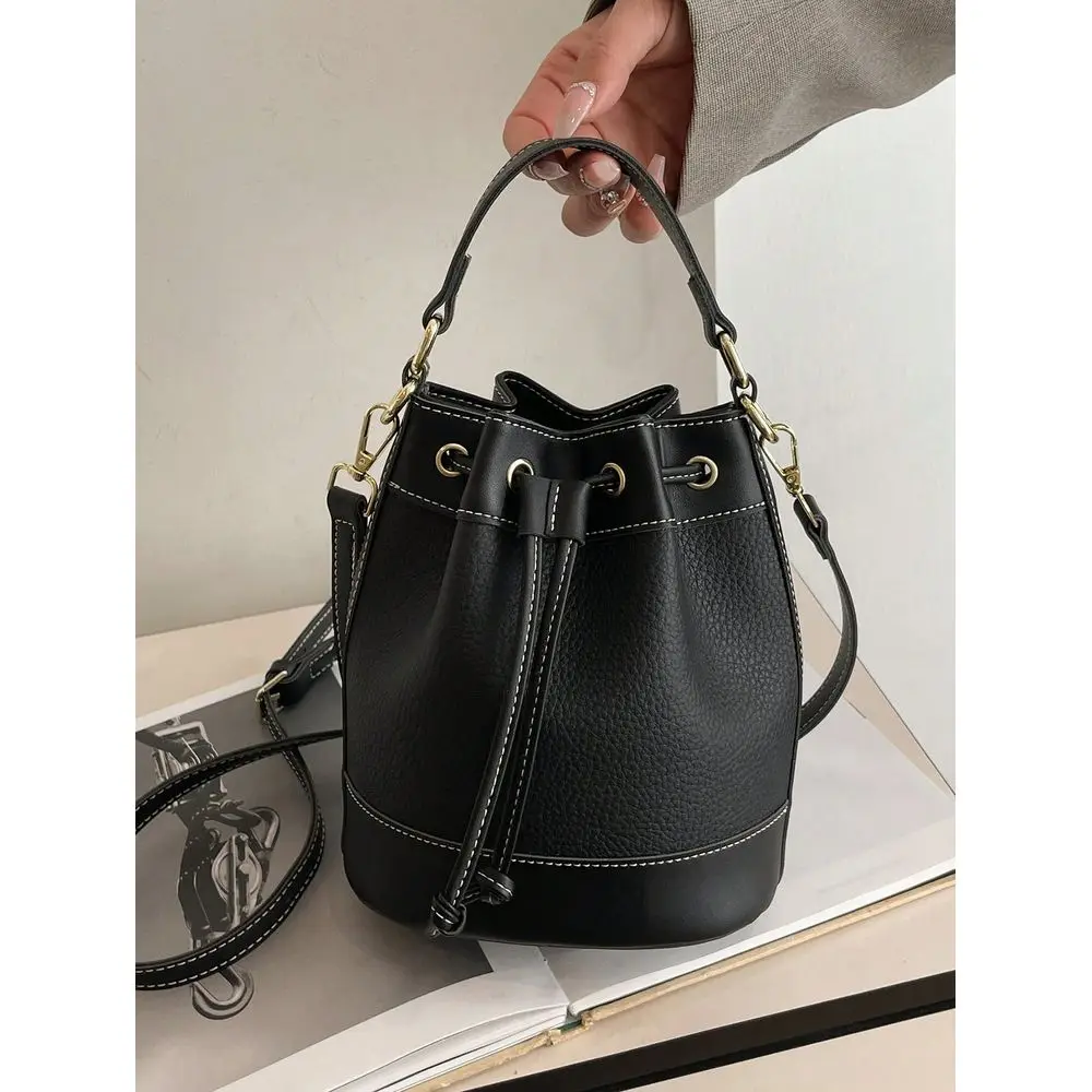 Fashion Versatile Retro Diagonal Mini Bucket Handbag