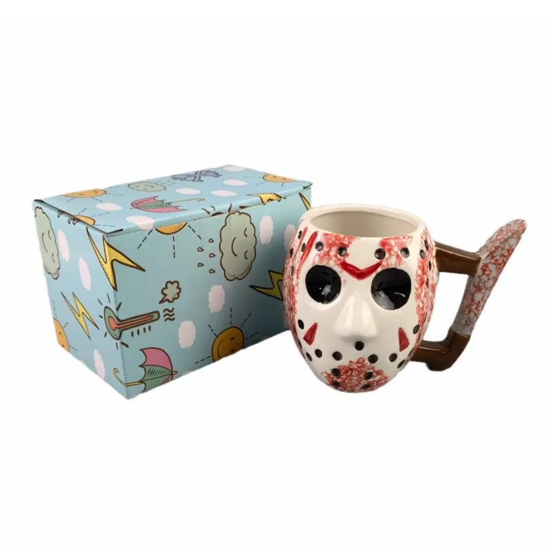 Halloween Horror Freddy Jason Mask Cup Men's Ghost Demon Hundred Chop Men's Ceramic Mug