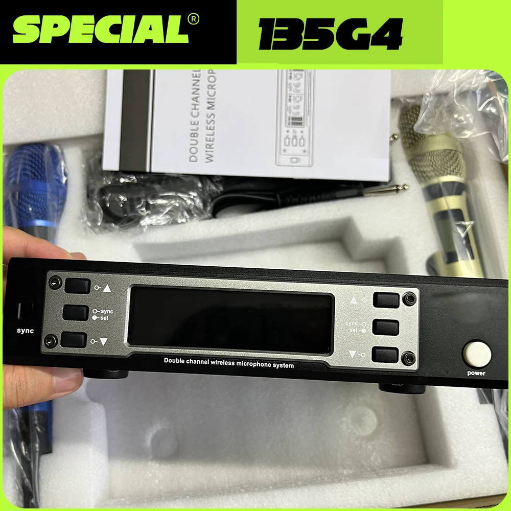 135G4 UHF Dual Channels Profession Wireless Microphone Syste