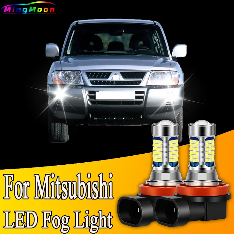 2x 81LED Fog Light H8 H11 H16 Canbus For Mitsubishi ASX Colt Eclipse Cross Lancer 8 Outlander 2 3 Pajero Shogun 4 V80 V93 V97