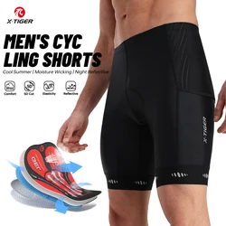 X-TIGER Cycling Shorts Men Polyester MTB Shorts 5D Gel Pad Shockproof Bike Shorts For Men Mountain Road Breathable Biker Shorts