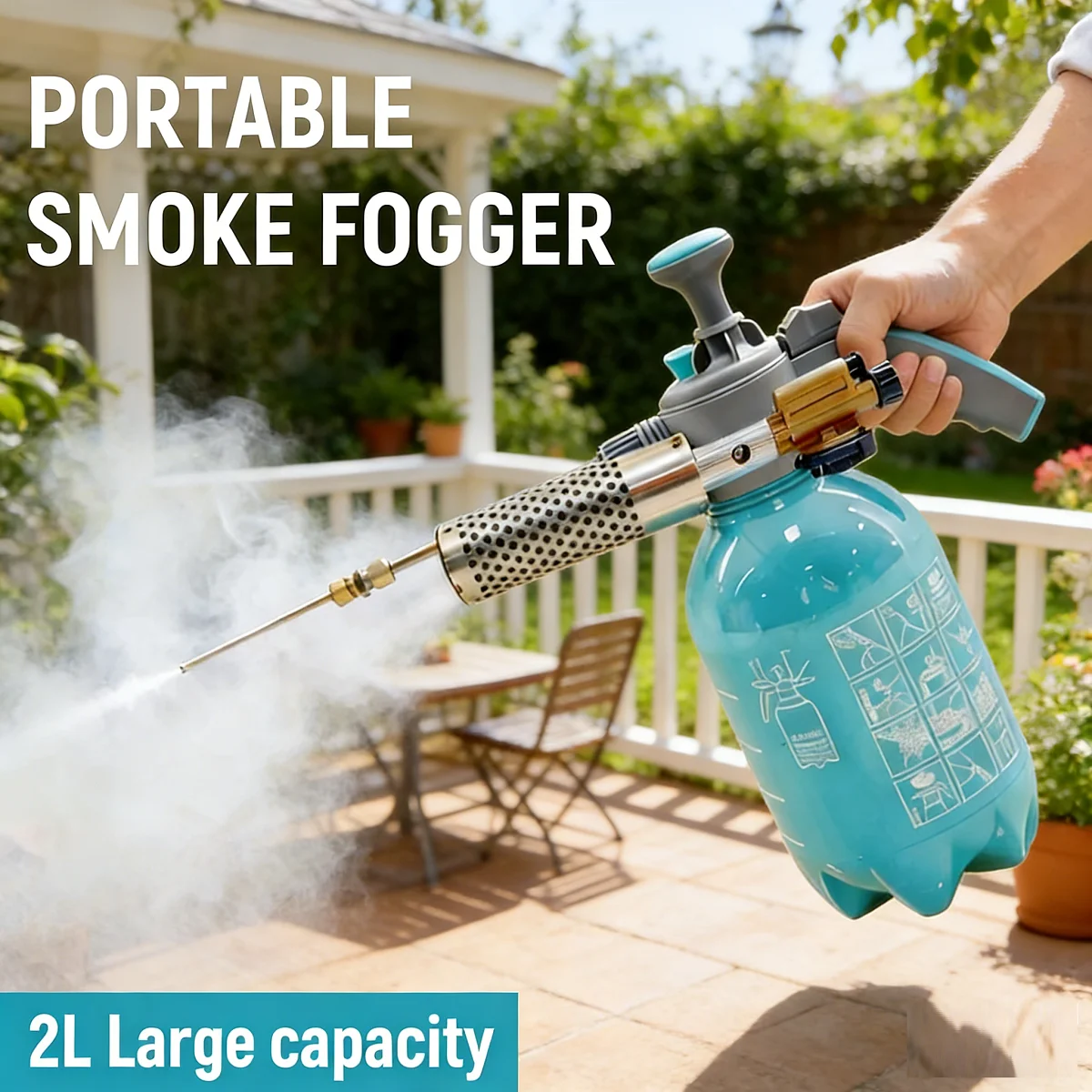 

Портативный термический туманообразователь 2 л, ручной распылитель для борьбы с вредителями, уничтожения комаров, дезинфекции, сельскохозяйственного опрыскивания