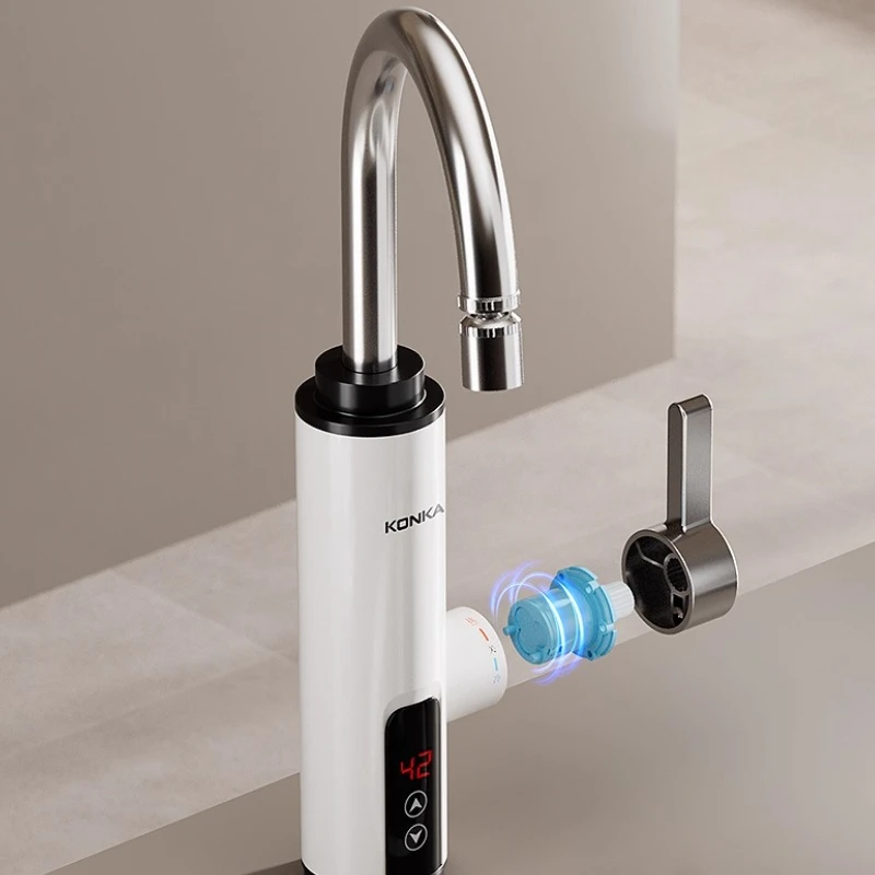 Rubinetto scaldabagno elettrico istantaneo, rubinetto per riscaldamento rapido in acciaio inossidabile 304 con controllo costante della temperatura per cucina