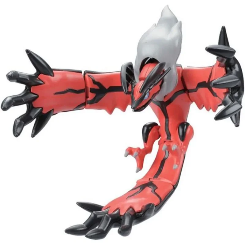 Bandai Pokémon Yveltal Anime Action Figure, Modelo PVC Original, Montagem Simples, Ornamentos Colecionáveis, Modelo de Brinquedos, Presentes