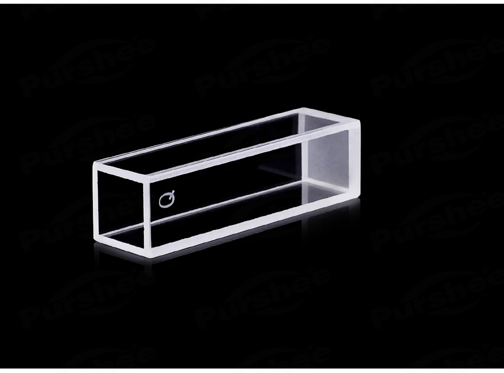 1 Stück Standard-Quarz-Fluoreszenzküvette, 10 mm, 4-seitig transparent, hohe Lichtdurchlässigkeit, verschiedene Ausführungen für UV-Vis-Spektrophotometer. – Detail 8