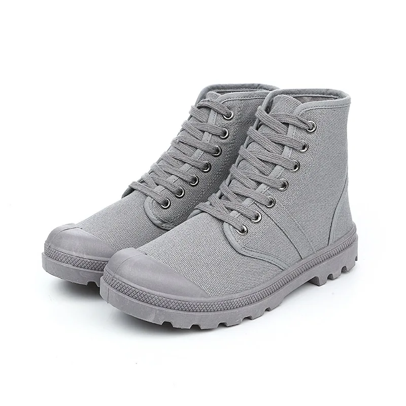 Men Boots New Casual Canvas Shoes Army Combat Men\'s Sneakers Fashion High-top Military Ankle Boots Comfort Men Sneakers