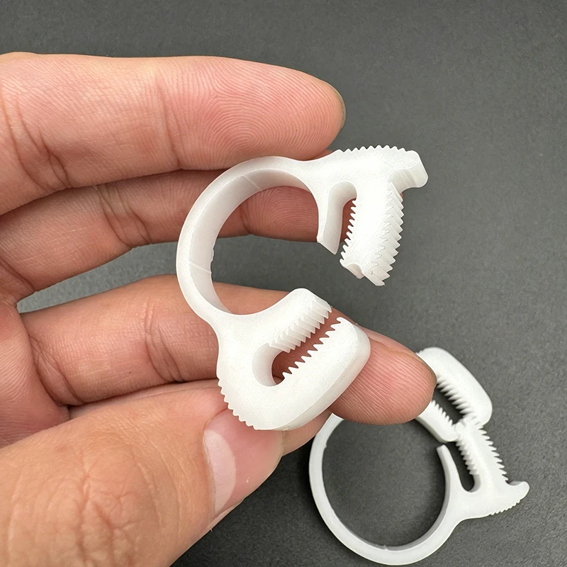 Picture 3: 10pcs White Plastic Hose Clamp Plastic Pipe Clamp Plastic Throat  Tooth Shaped Pipe Clamp Pipe Fastening Buckles 7.6-56.5mm