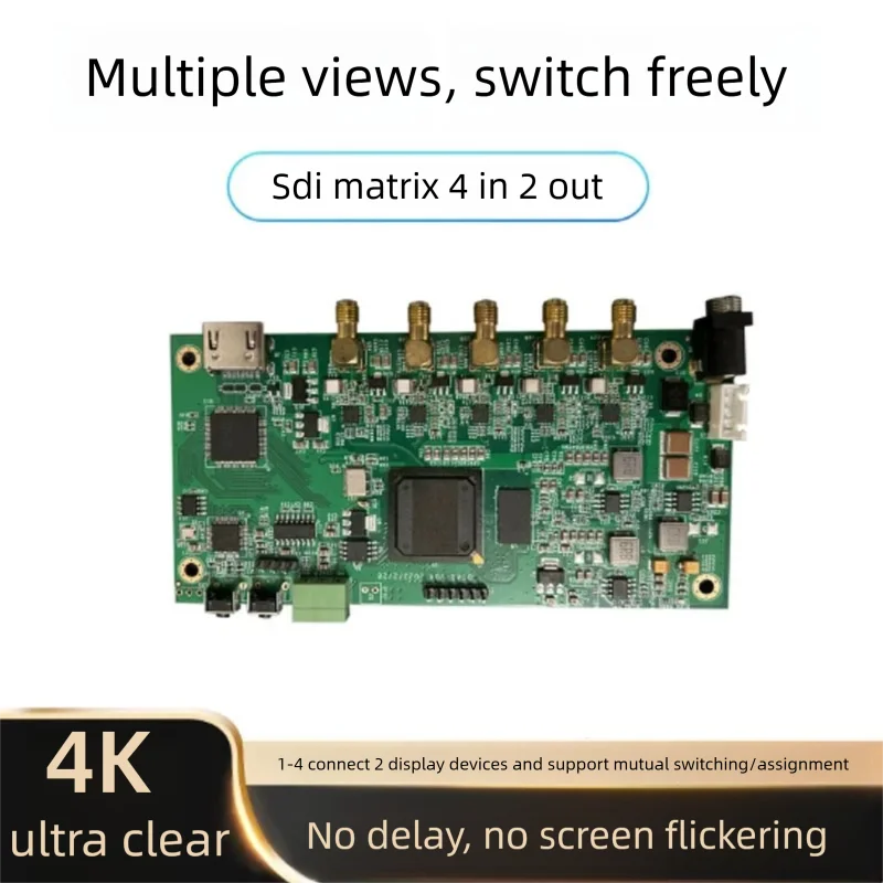 4K HD SDI Video Splitter Circuit Board Seamless Switching Split-Screen HDMI Conversion 4-Input/2-Output 2-Input/2-Output