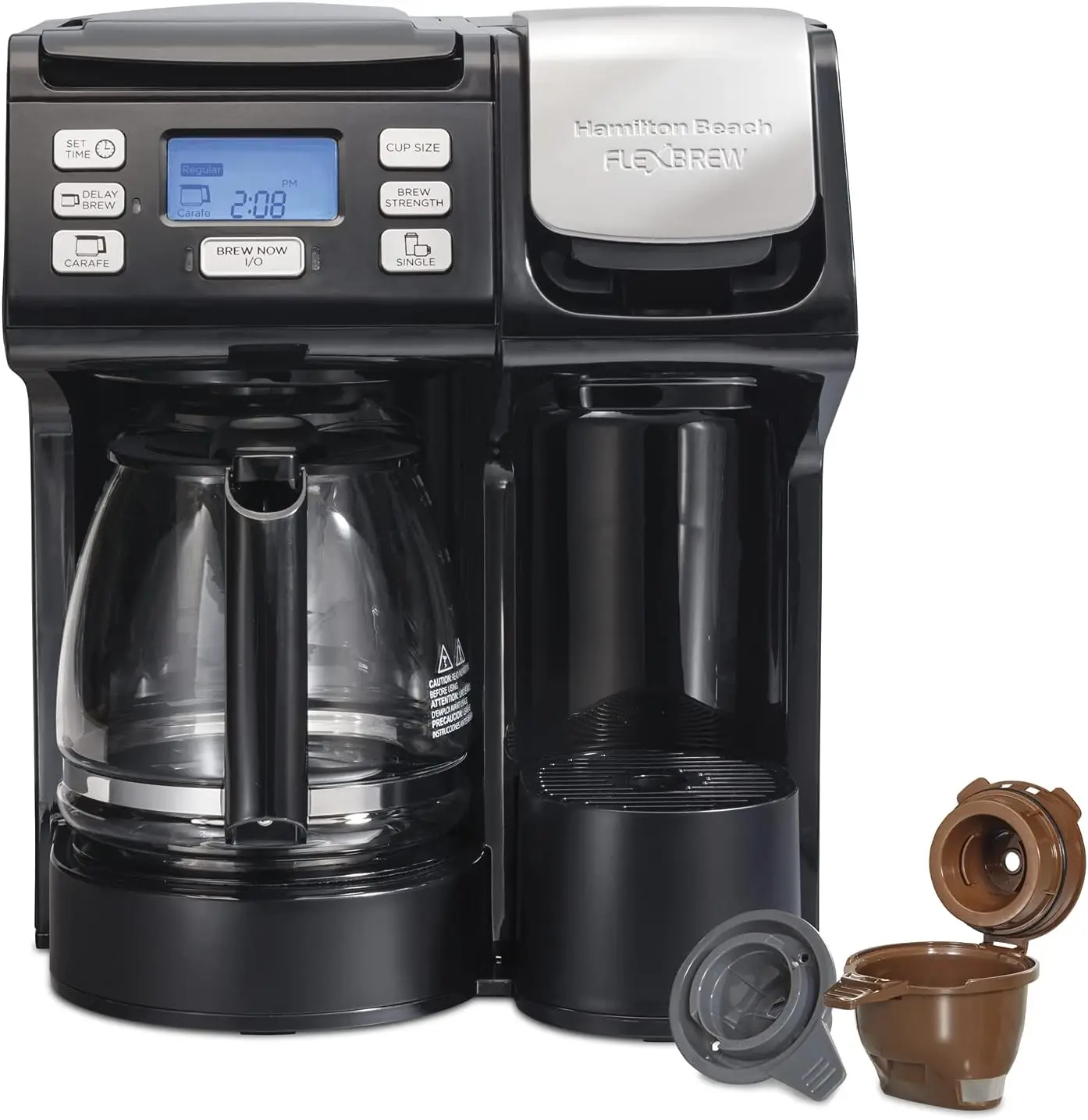 

Hamilton Beach FlexBrew Trio 2-Way Coffee Maker, Compatible with K-Cup Pods or Grounds, Combination Single Serve