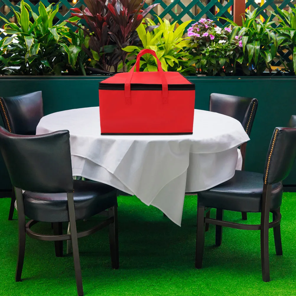 

Insulated Food Premium Non-Woven Thermal Lunch Bag Heat Preservation Sturdy Aluminum Foil Cake Storage Reusable Picnic Cooler