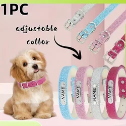 Collar de perro personalizado con etiqueta de identificación y nombre