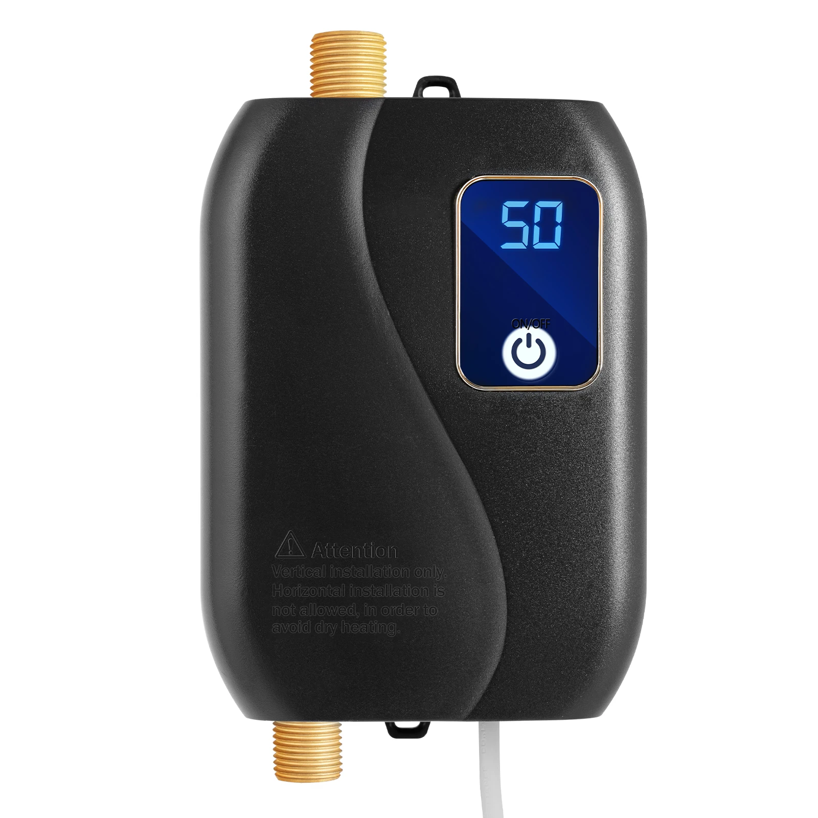 Mini chauffe-eau électrique instantané 220v, avec écran Lcd, montage mural, 3500w, pour cuisine, température réglable pour la maison