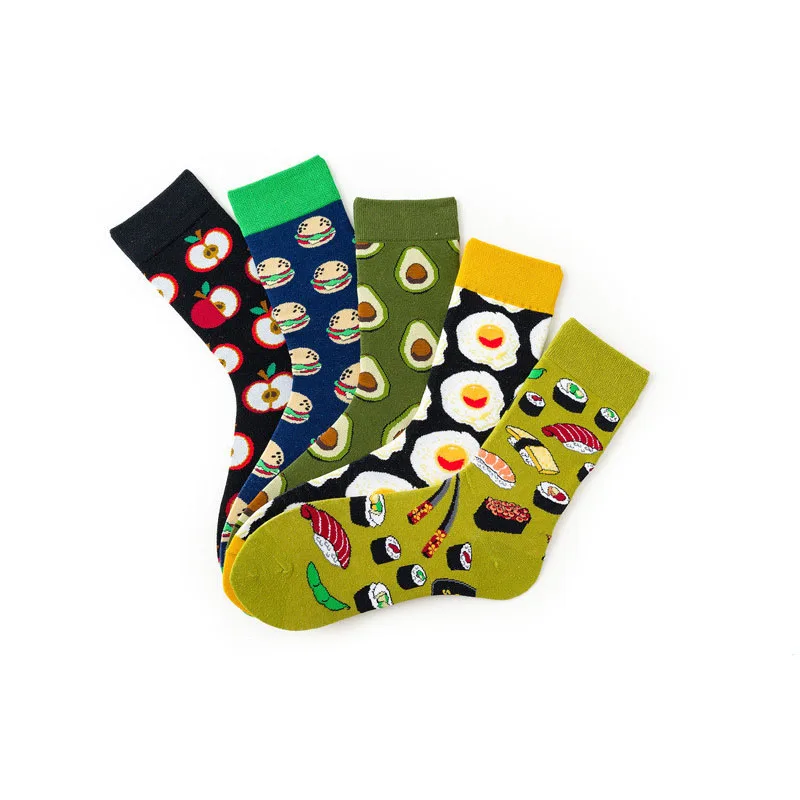 Youth mid-tube Classic soft Cotton socks for women Autumn and winter teenager Couple sock 5 pairs