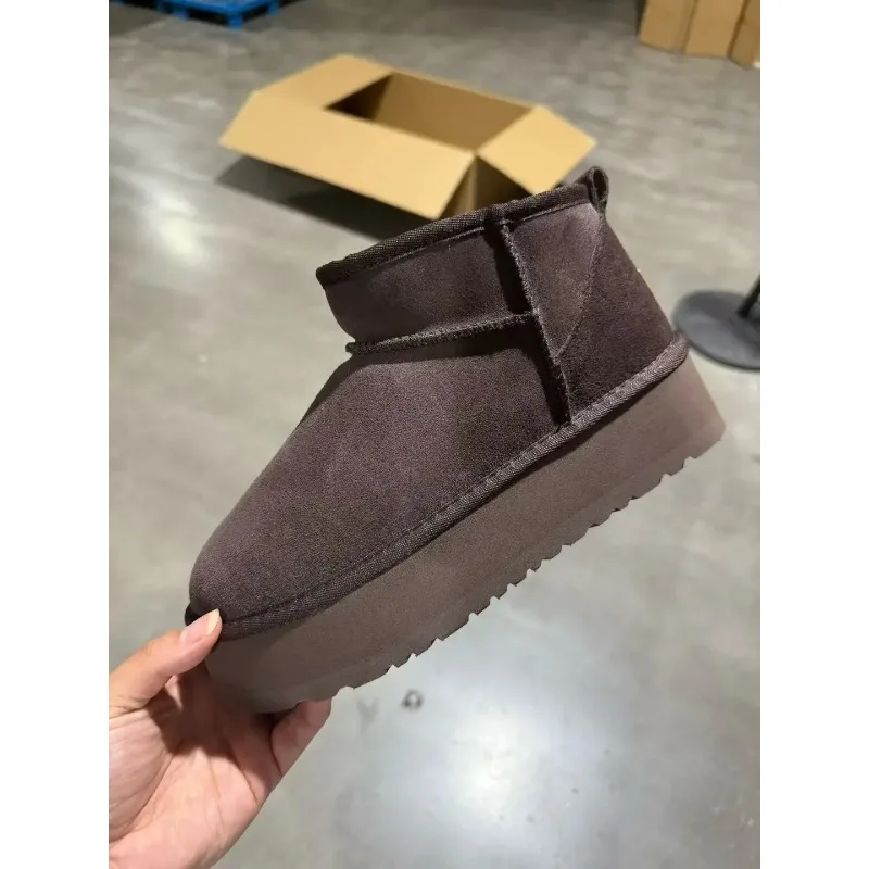 2026 امرأة مصمم حذاء الكاحل فتاة شقة متعطل رجل الشتاء الفراء سيدة الثلوج الأحذية الجديدة الكلاسيكية الترا منصة صغيرة الأحذية #5