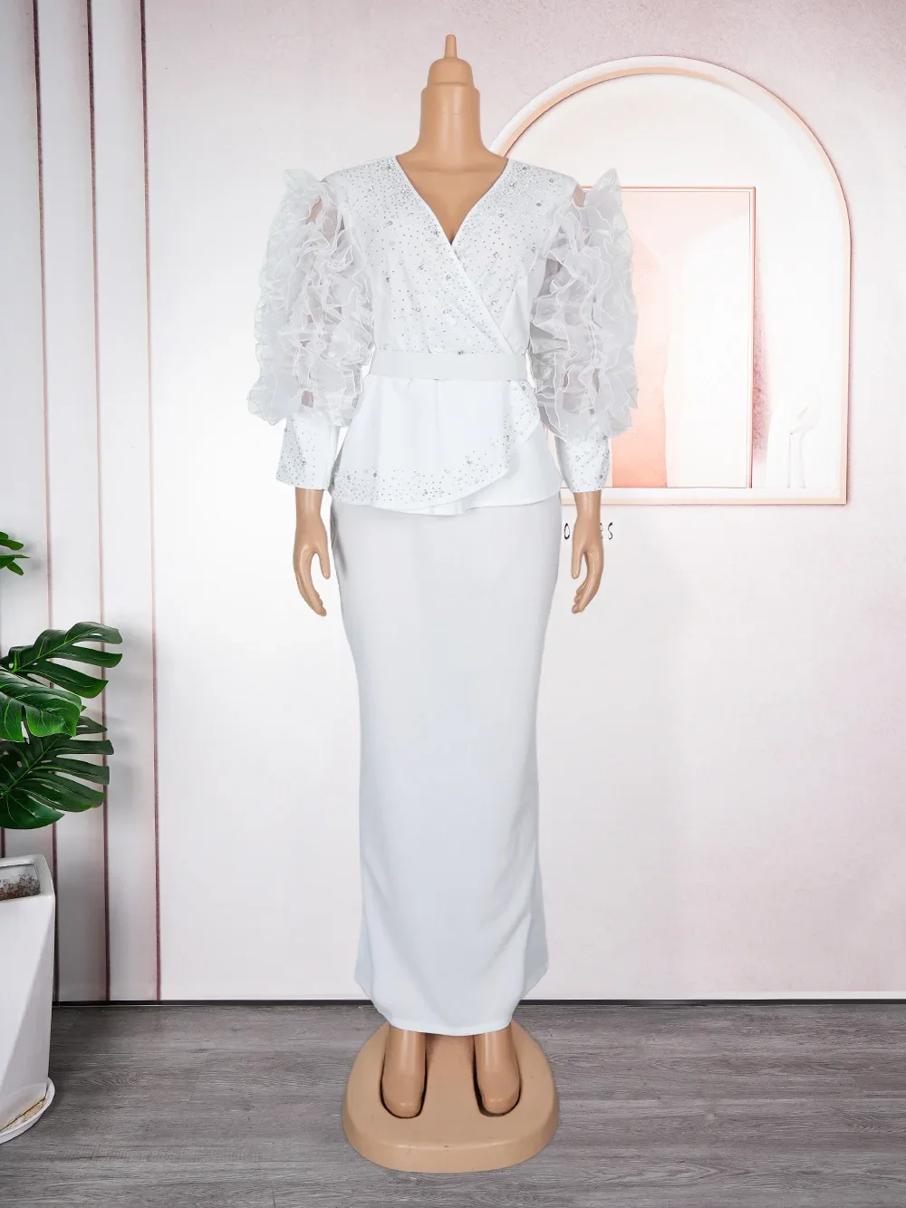 فساتين أفريقية أنيقة للنساء ملابس أفريقيا مقاس كبير فستان طويل لحفلات الزفاف التركية Dashiki أنقرة ملابس رداء قفطان #6